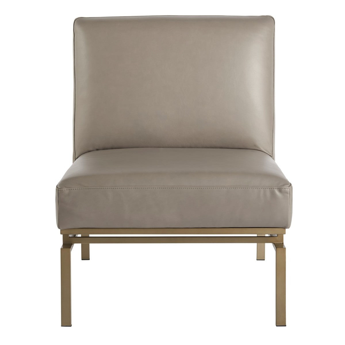 Hollywood Gray Leather Accent Chair