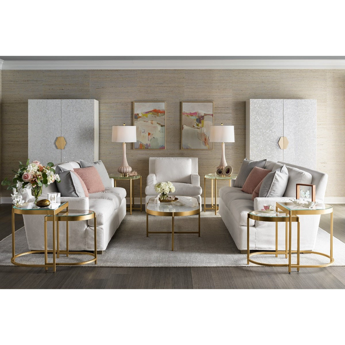 Opaline Mother of Pearl 2 Door Bar Cabinet