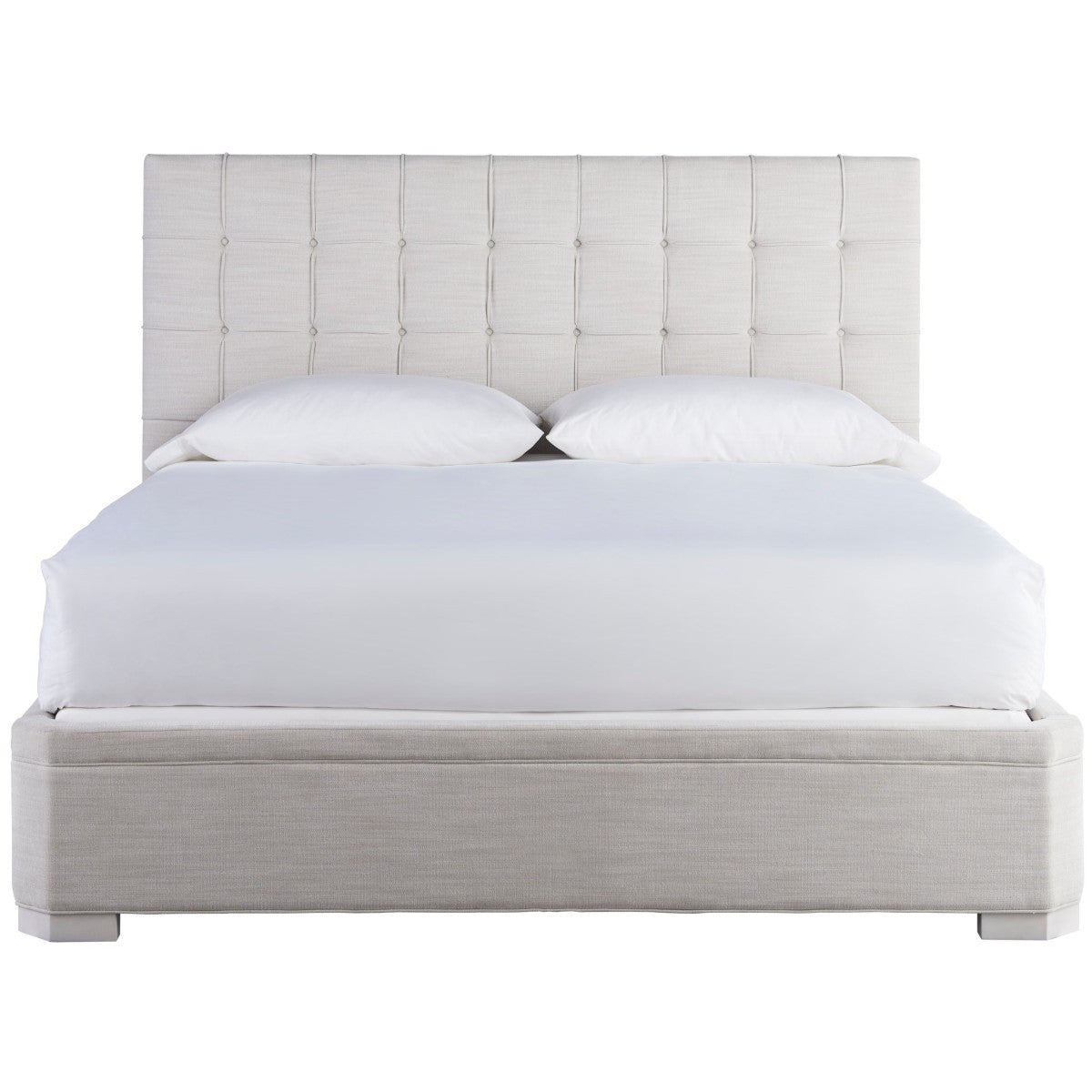 Uptown Box-Tufted Upholstered King Bed