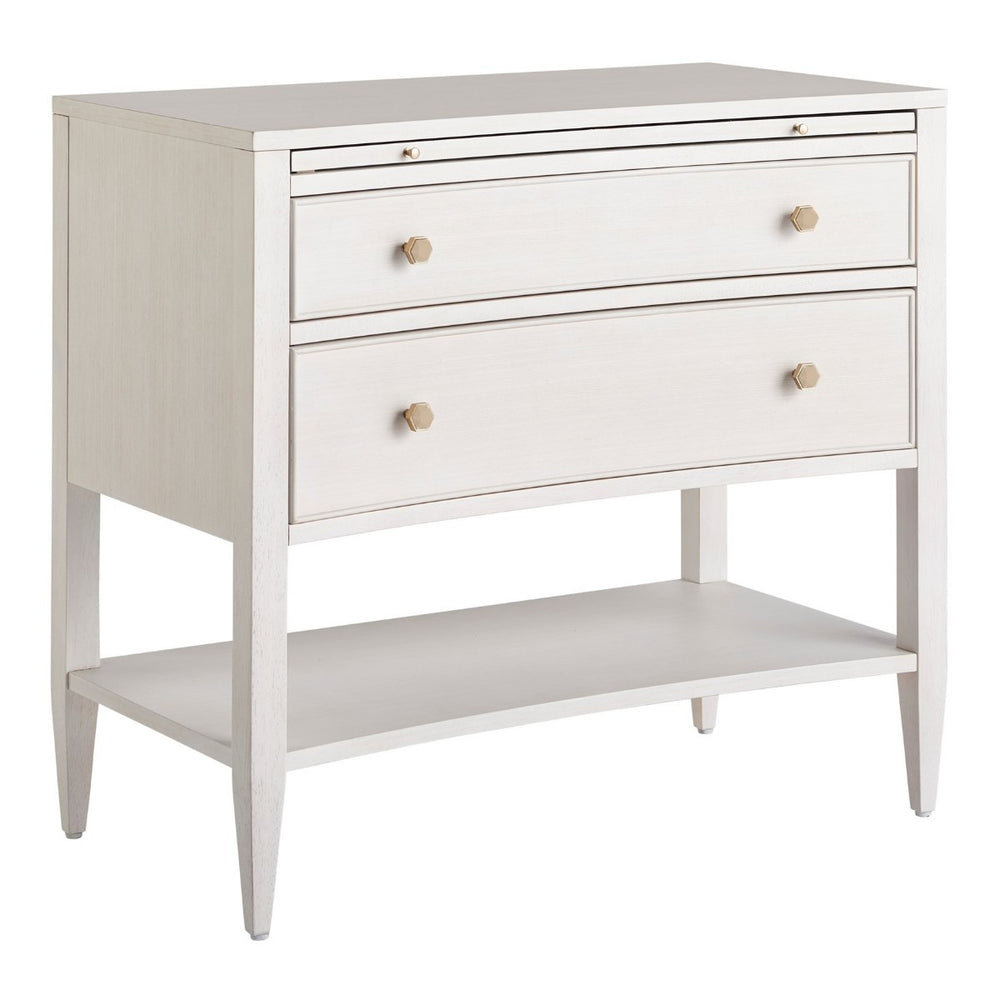 Chelsea 2 Drawers Nightstand, Alabaster