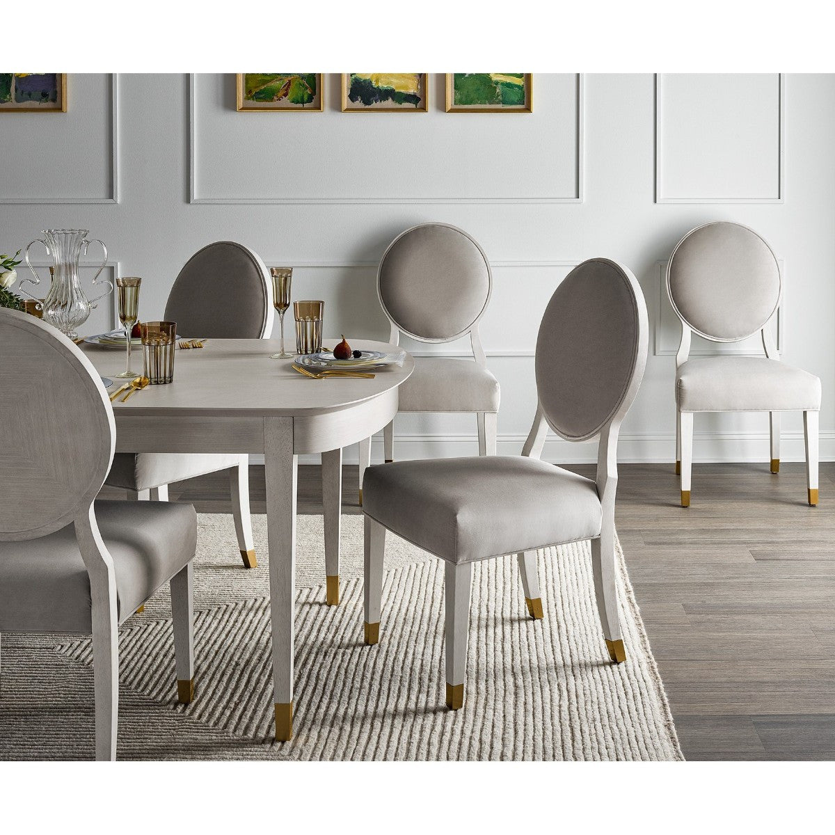 Love Joy Bliss Velvet Round Back Side Chair