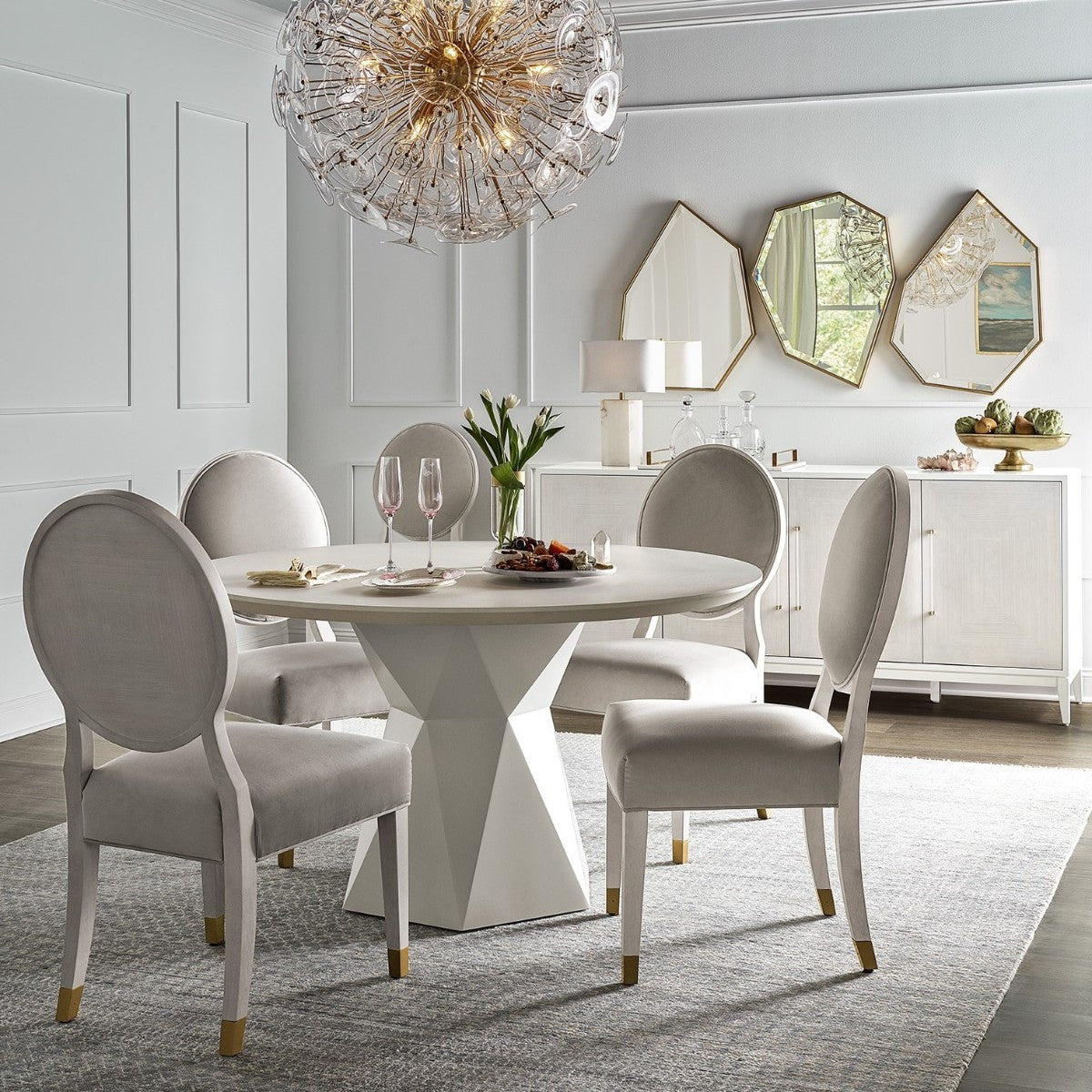 Love Joy Bliss Velvet Round Back Side Chair