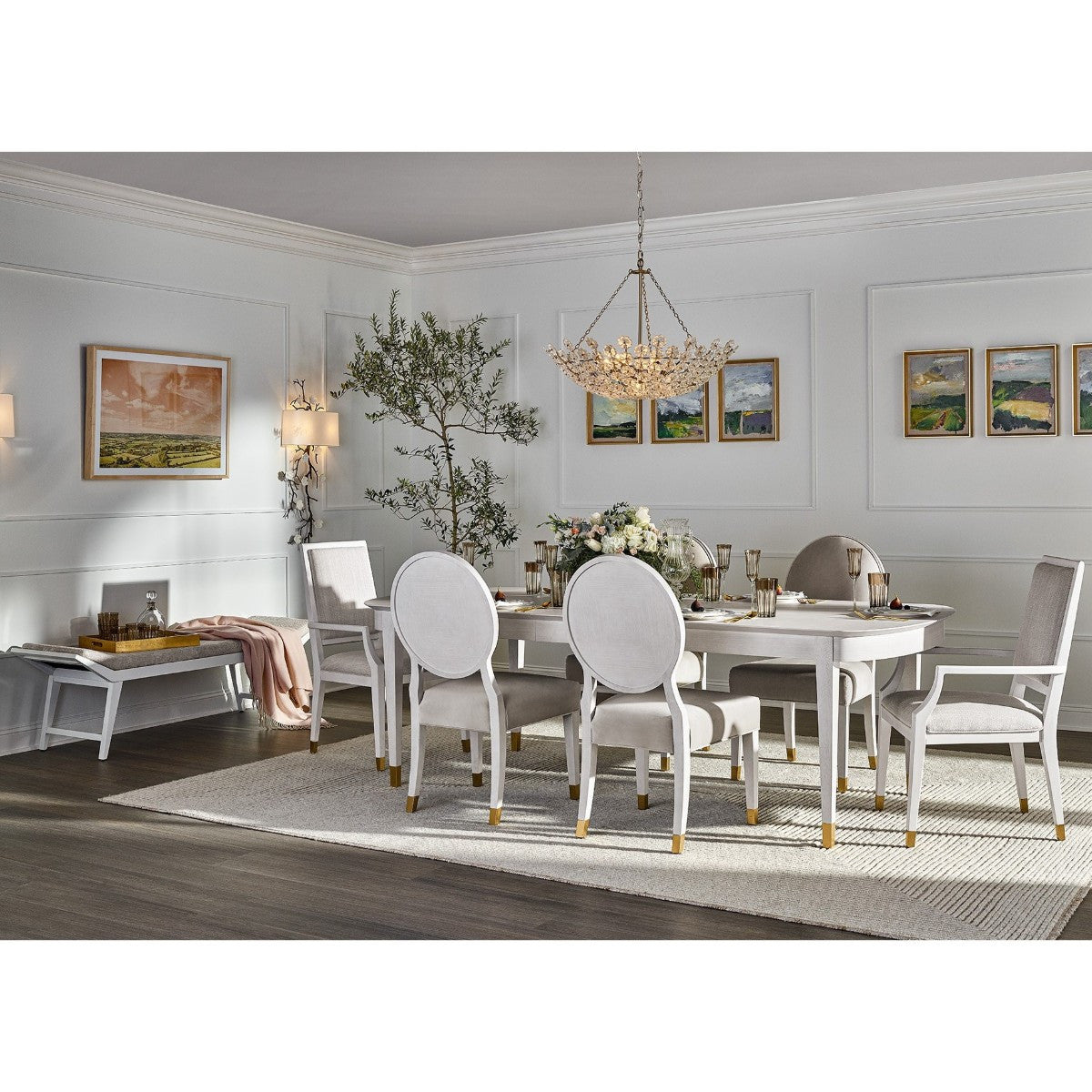 Marion Oval Extension Dining Table 114"