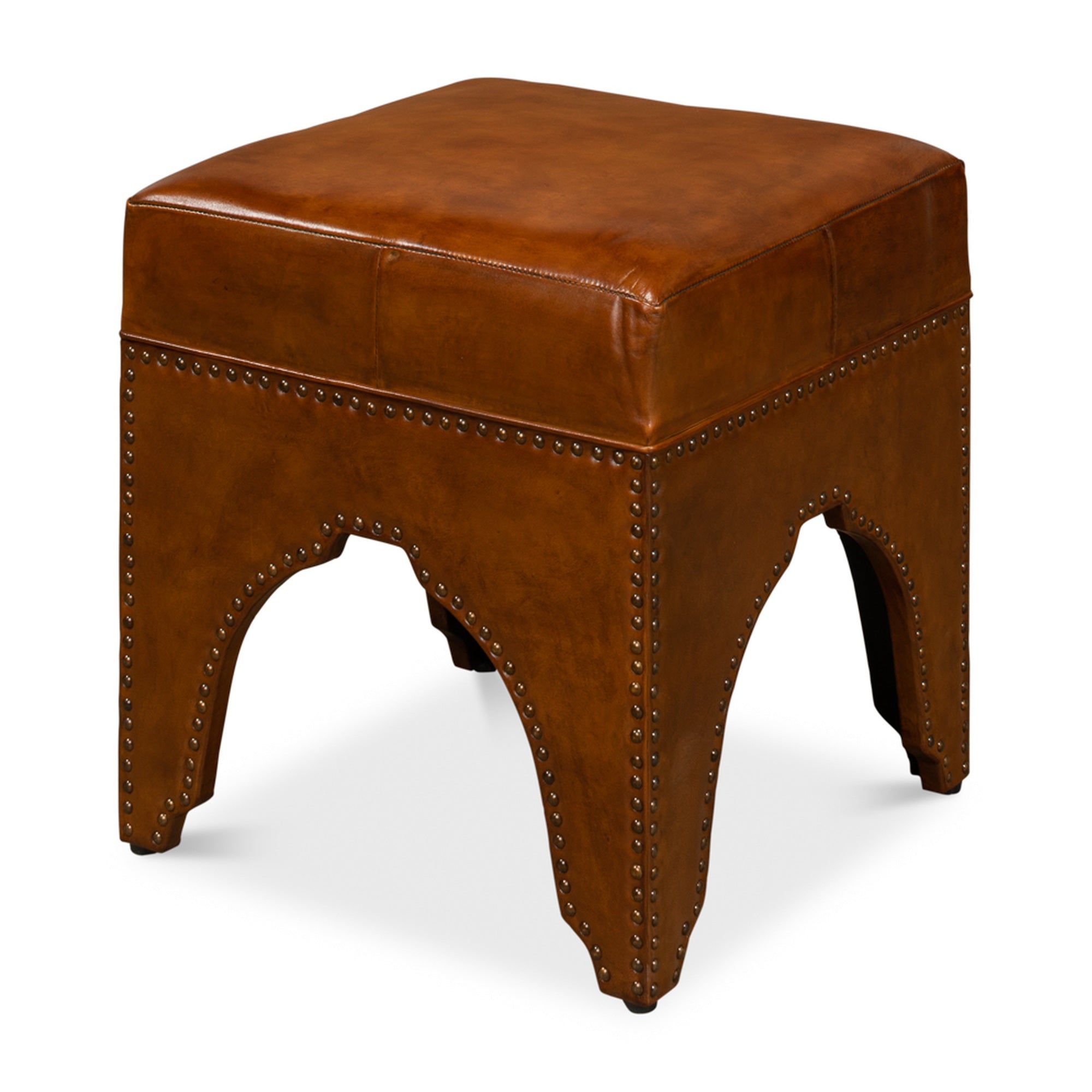 Giuseppe Footstool, Light Brown by Sarreid Ltd