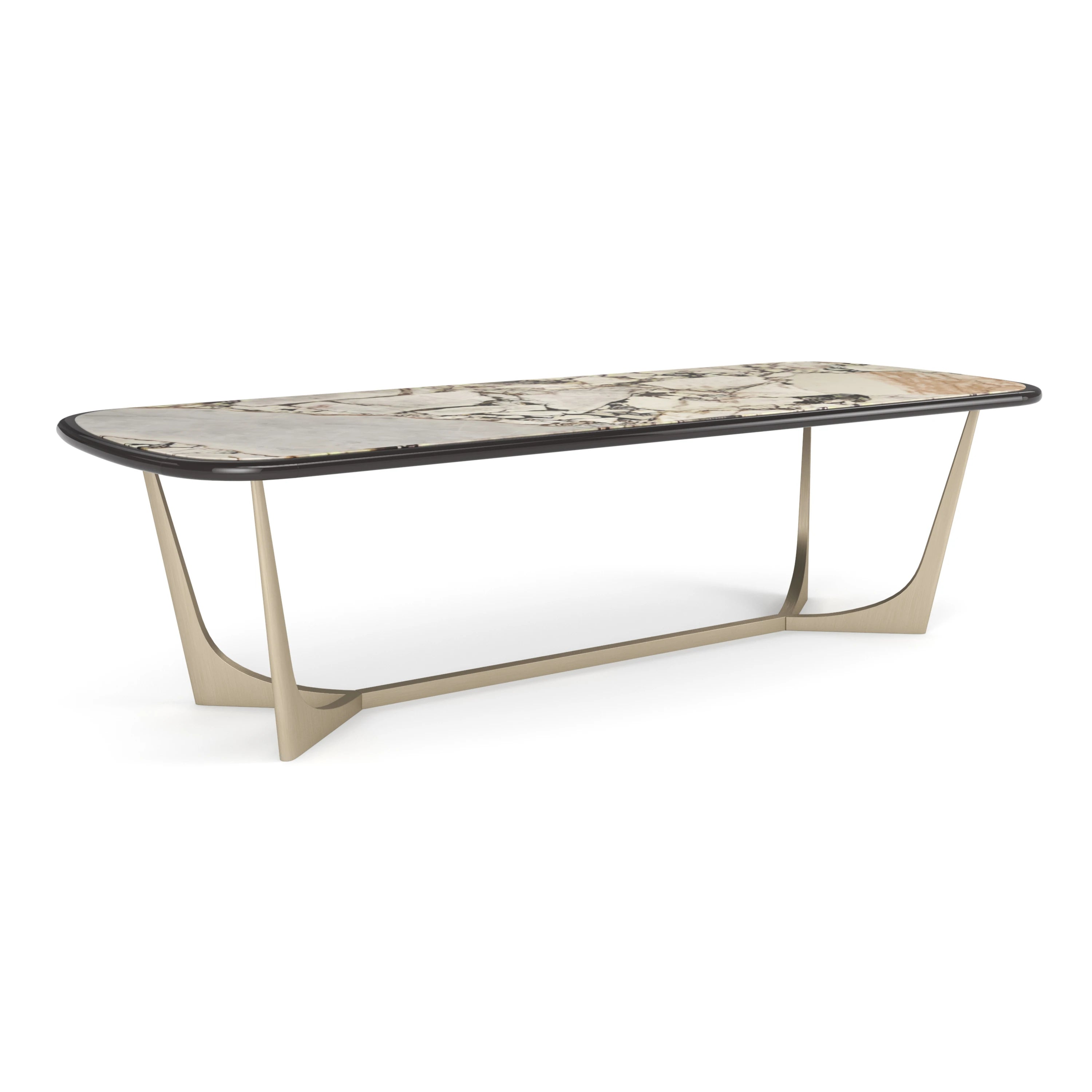 Vena Dining Table Brushed Gold 112" by Caracole - view 4