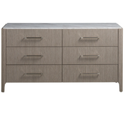 Modern Soren Pumice 6 Drawer Dresser