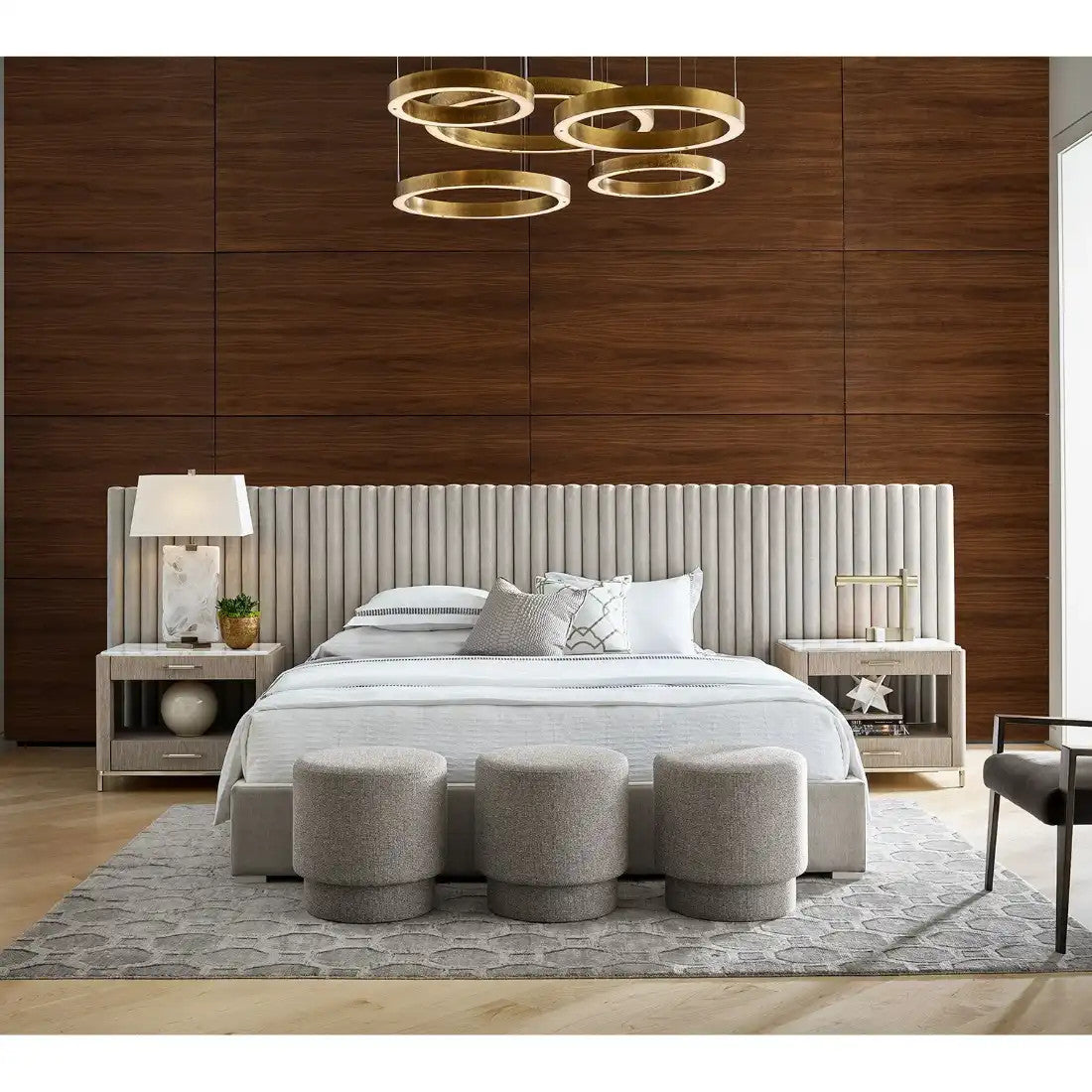 Universal Modern Soren 2 Drawer Bedside Table