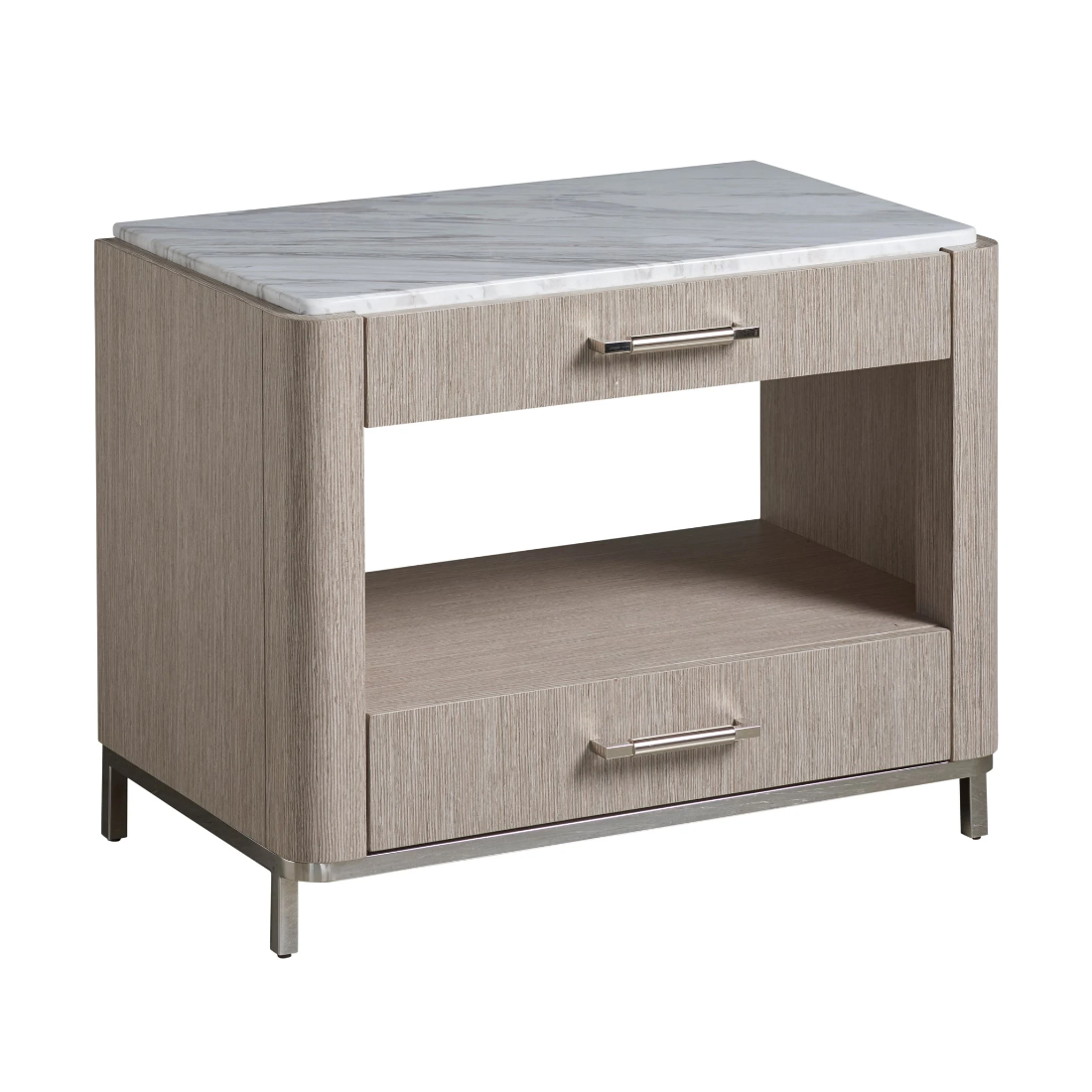 Universal Modern Soren 2 Drawer Bedside Table