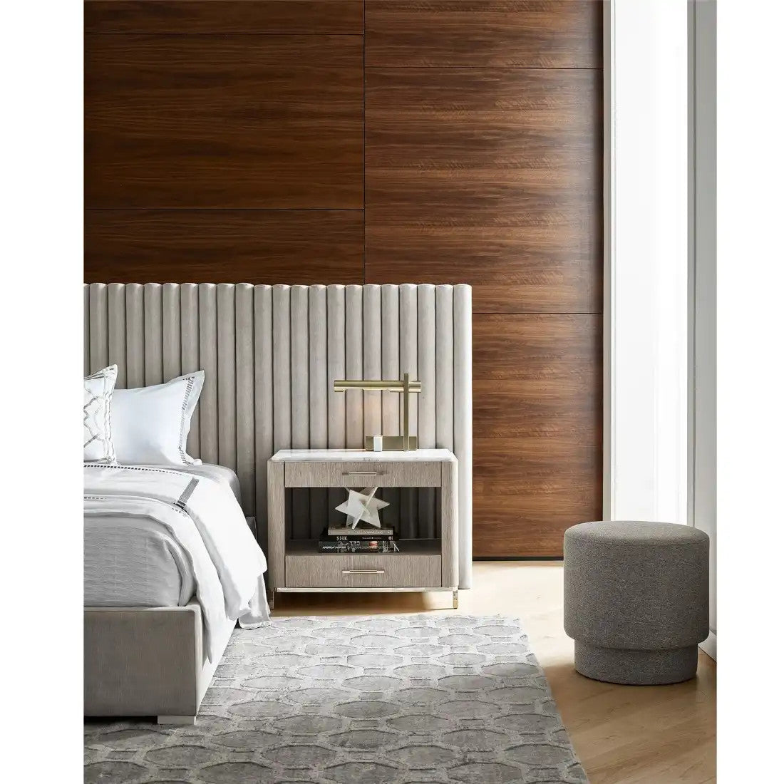 Universal Modern Soren 2 Drawer Bedside Table