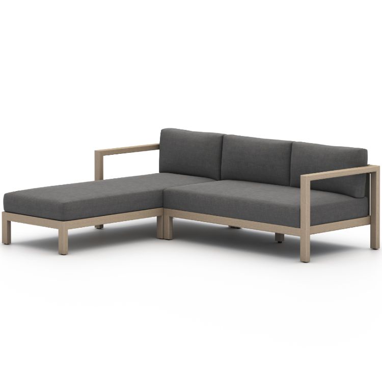 Sonoma Washed Brown Outdoor 2 Piece Sectional Laf