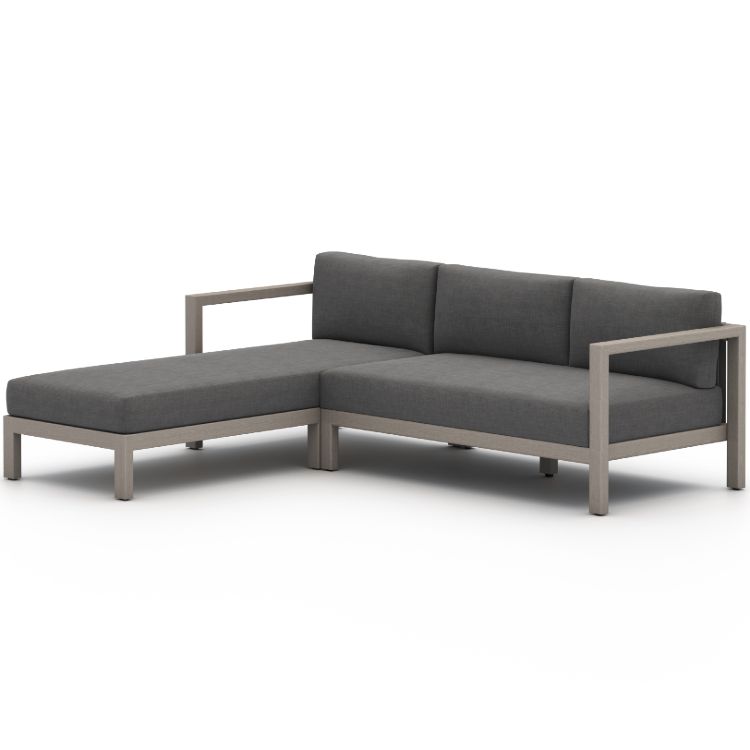 Sonoma Washed Grey Outdoor 2 Piece Sectional Laf