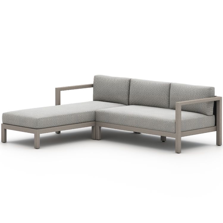 Sonoma Washed Grey Outdoor 2 Piece Sectional Laf