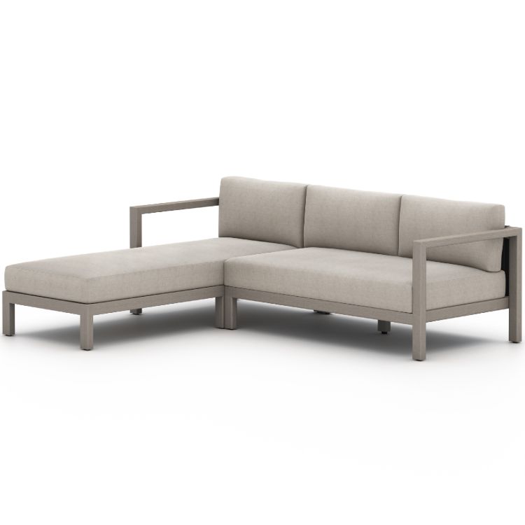 Sonoma Washed Grey Outdoor 2 Piece Sectional Laf