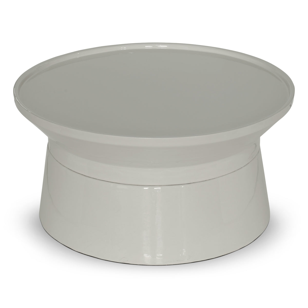 Sabine Enamel Coffee Table Bone White by Urbia - product view