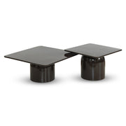 Alessia Nesting Coffee Tables, Tall Deep Umber Brown / Short Deep Umber Brown by Urbia - product view