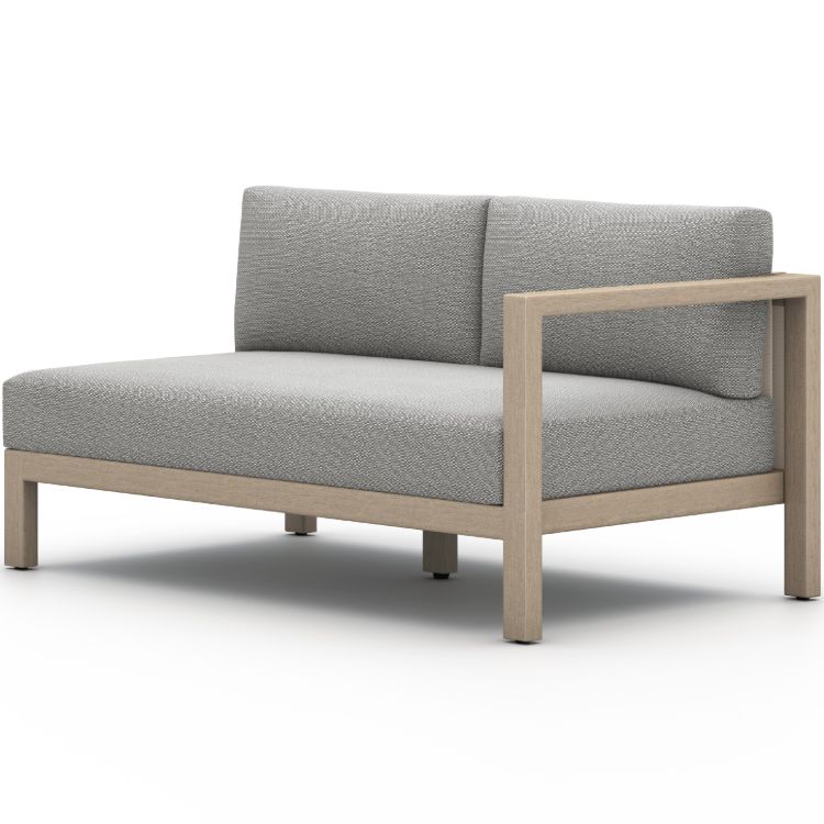 Sonoma Washed Brown Outdoor Sectional Raf Sofa Piece