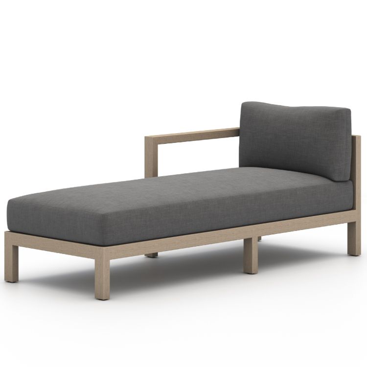 Sonoma Washed Brown Outdoor Sectional Left Chaise Piece