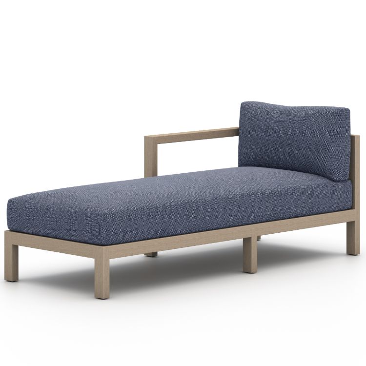 Sonoma Washed Brown Outdoor Sectional Left Chaise Piece