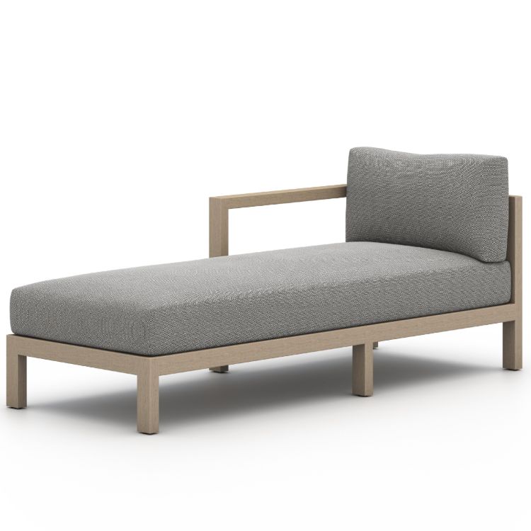 Sonoma Washed Brown Outdoor Sectional Left Chaise Piece