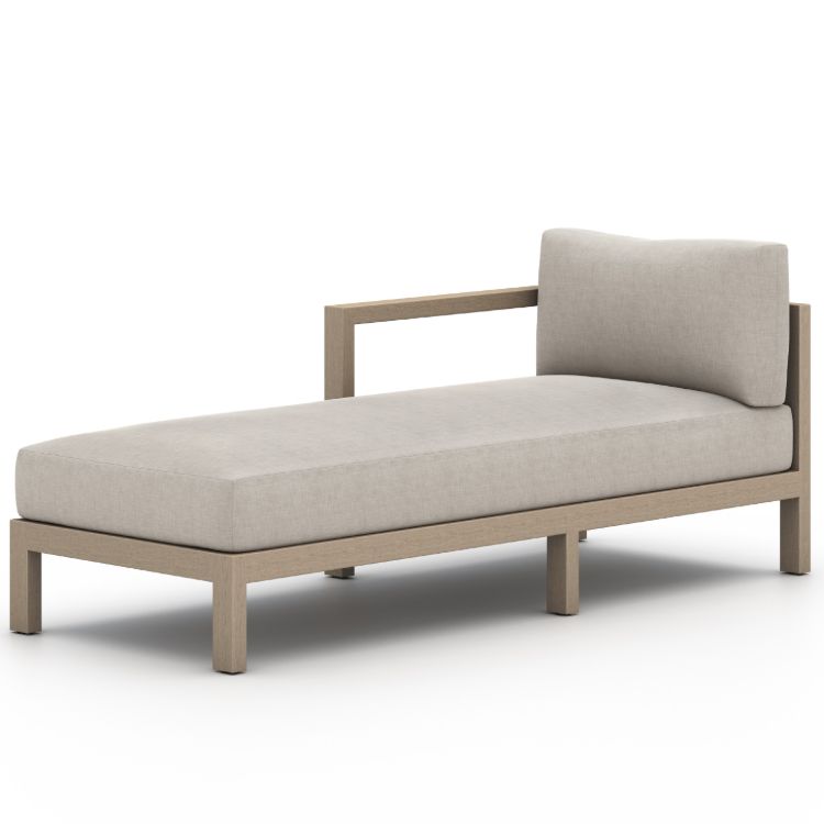 Sonoma Washed Brown Outdoor Sectional Left Chaise Piece