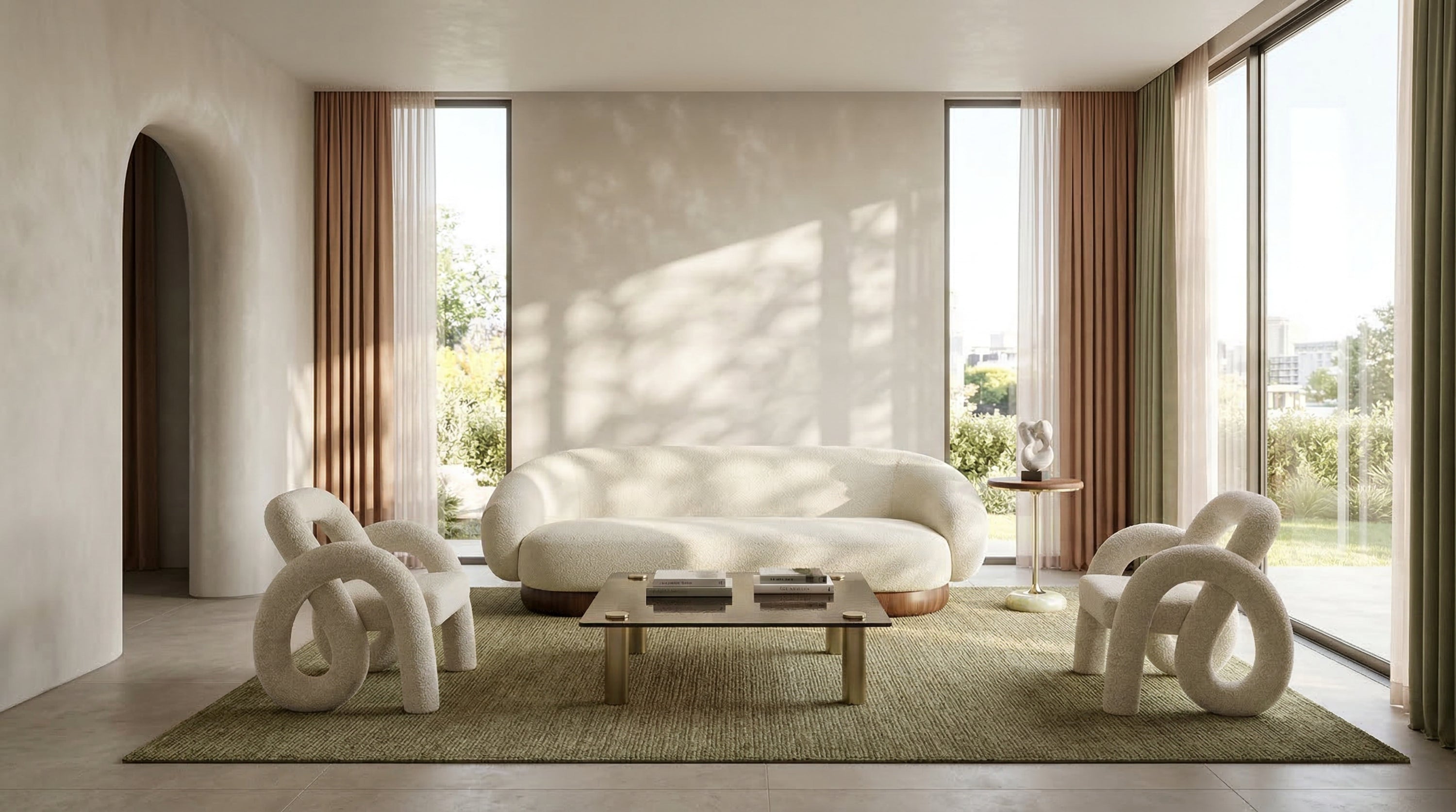Smoosh Sofa Champagne Gold 84" by Caracole - view 3
