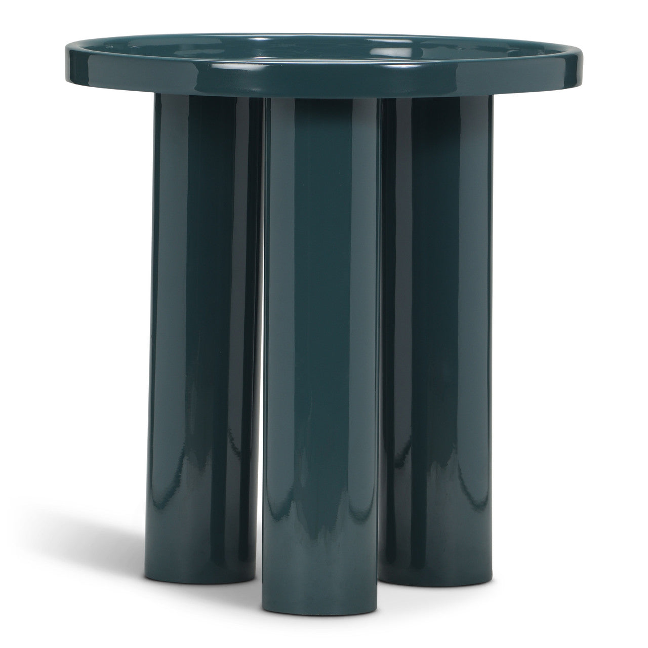 Eclat - Sofia Enamel End Table - Aegean Teal