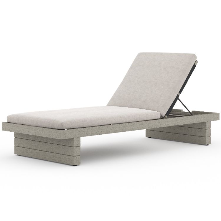 Leroy Weathered Grey Outdoor Chaise