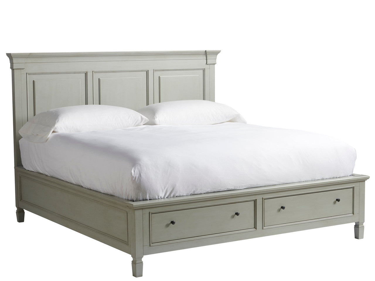 Summer Hill - French Gray Storage Queen Bed