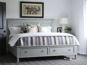 Summer Hill - French Gray Storage Queen Bed