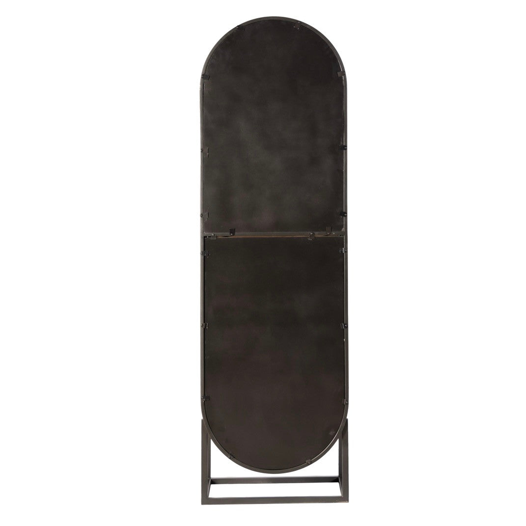 Roswell Iron and Mango Wood Industrial Bar Cabinet