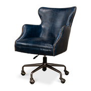 Andrew Jackson Desk Chair, Chateau Blue by Sarreid Ltd