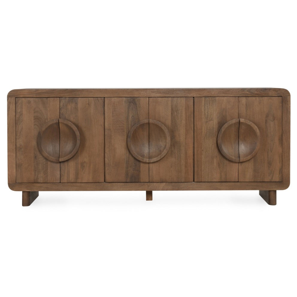Valley Mango Wood 6-Door Buffet 86"