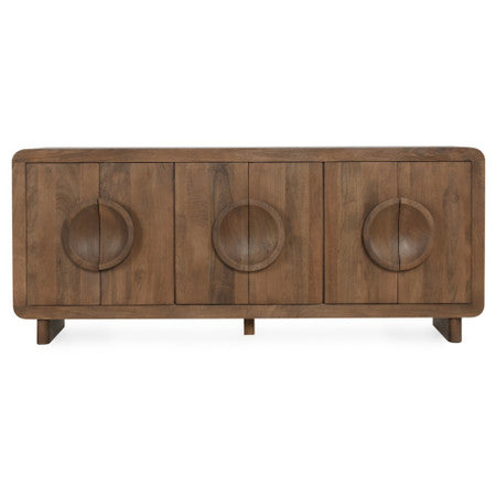 Valley Mango Wood 6-Door Buffet 86"