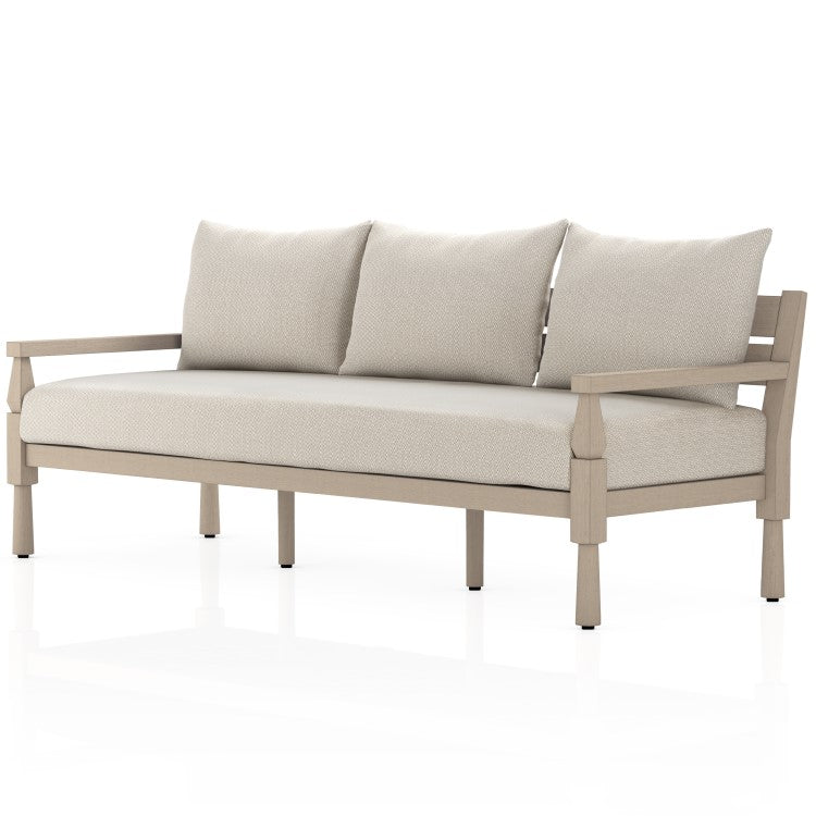 Waller Brown Teak Outdoor Sofa 82"