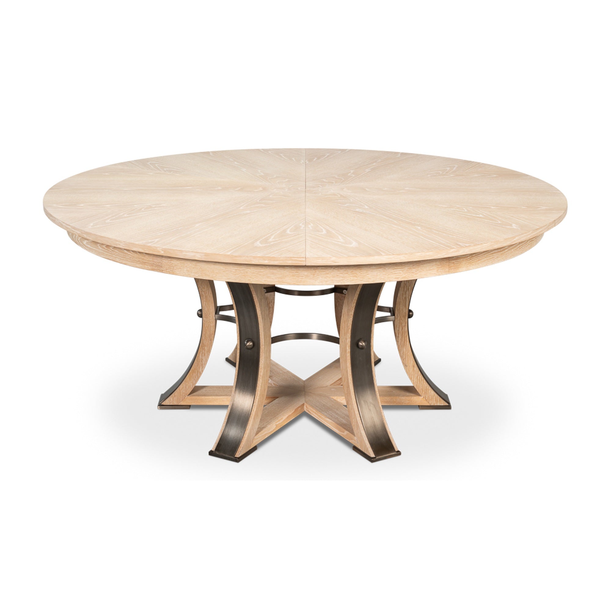 Tower Jupe Dining Table,Lrg,Bleached Oak by Sarreid Ltd