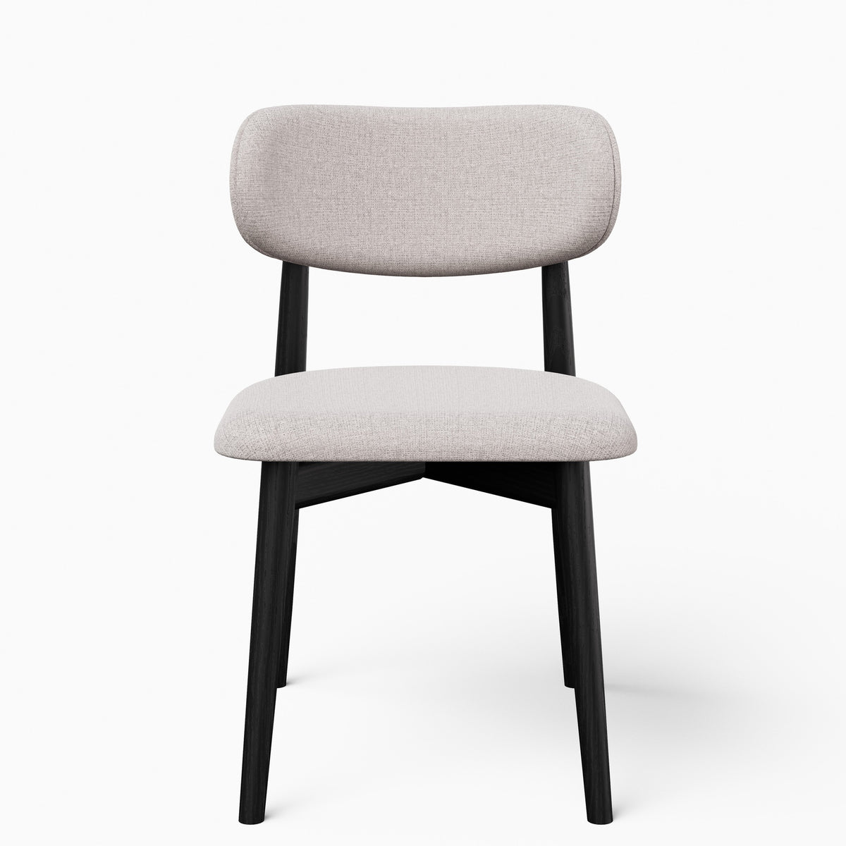 Modern Brazilian Lucia Side Chair Harvest Jute Upholstery - Ebano Frame by Urbia - product view
