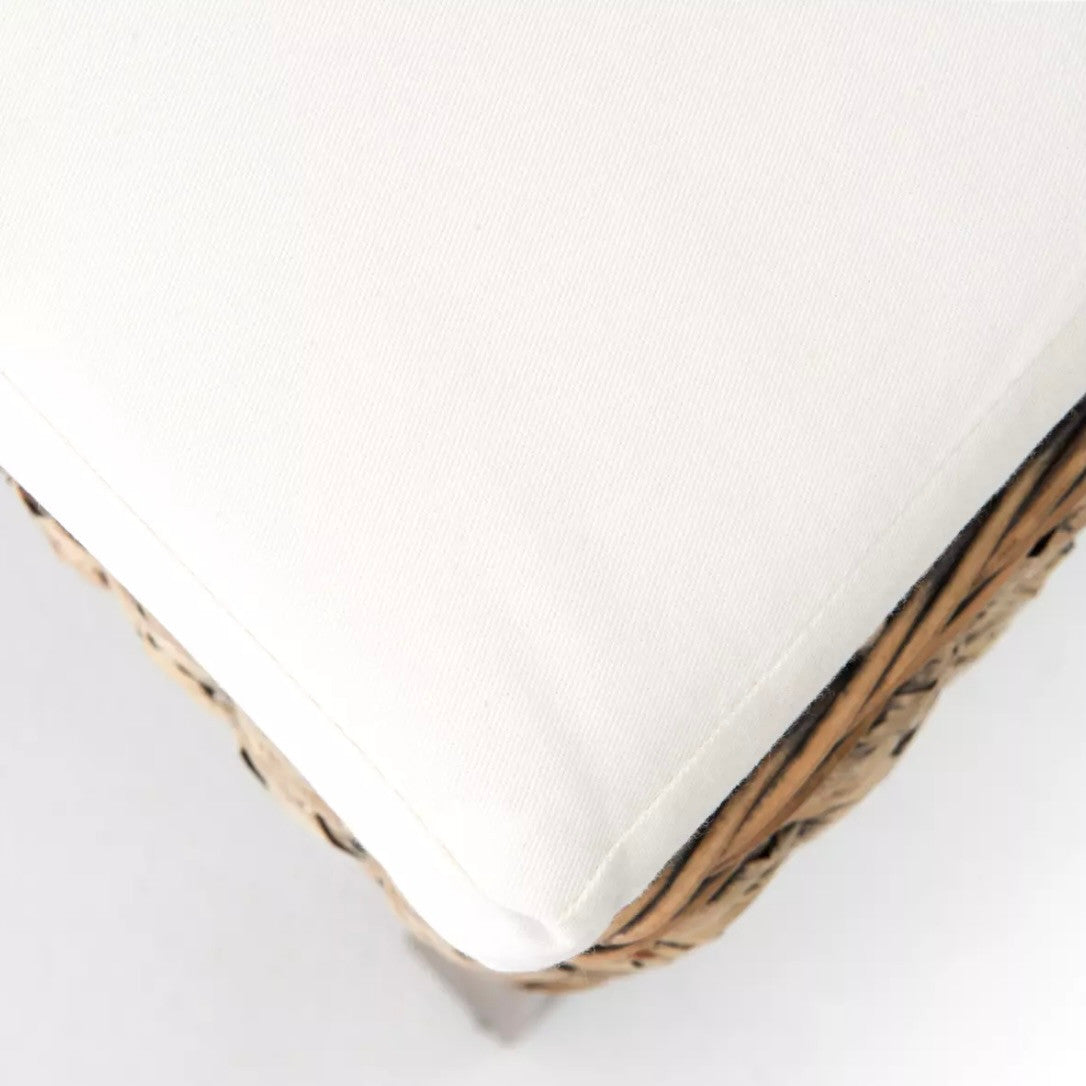 Banana Leaf Woven Dining Side Chair - Grey Wash