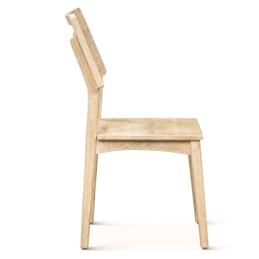 Casablanca 18" Dining Chair in Natural White