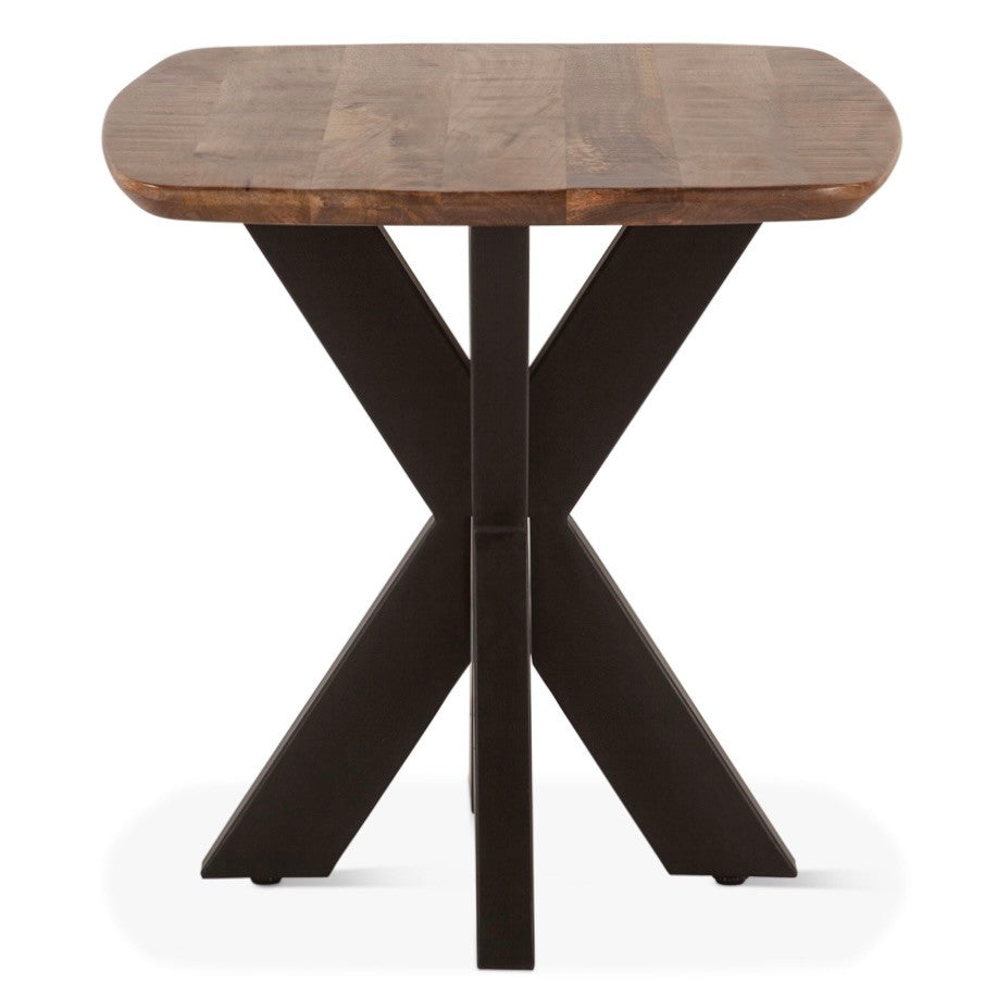 Rapallo Mango Wood and Iron Side Table Natural 28"