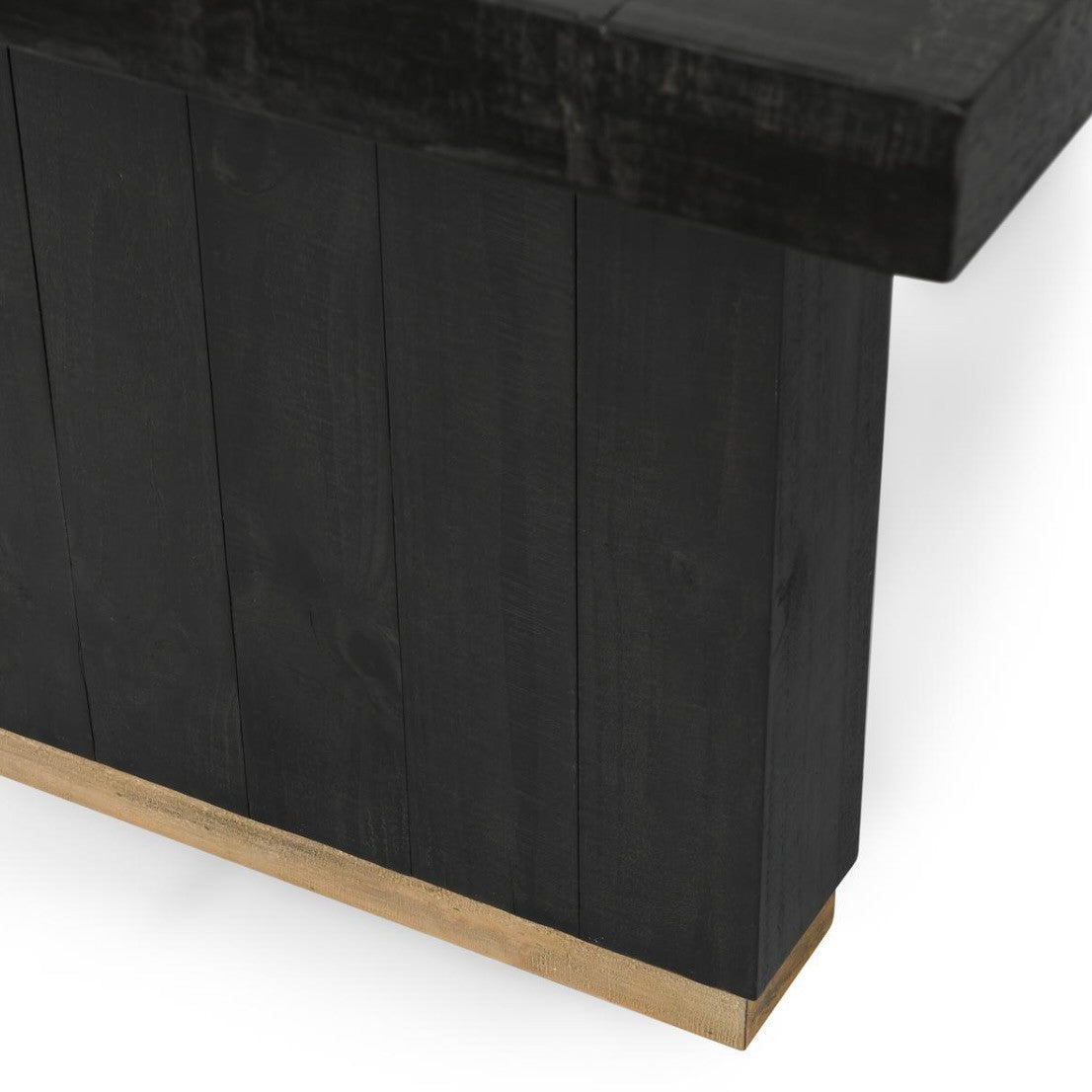 Lynx Reclaimed Wood Dining Table 94" in Carbon Black