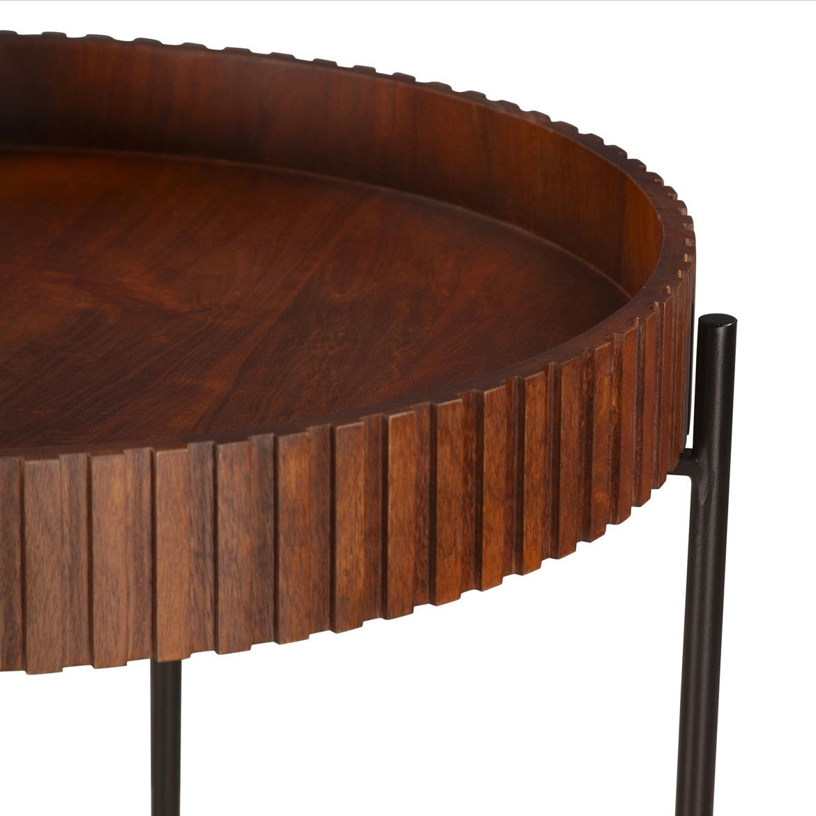 Valor 29" Nesting Tray Tables in Pecan Brown
