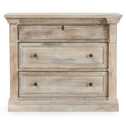 Adelaide 3-Drawer Mango Wood Nightstand Natural White Wash