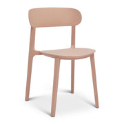 Metro Spencer Eco-Friendly Outdoor Stacking Chair Set of 4 - Dusty Rose by Urbia - product view