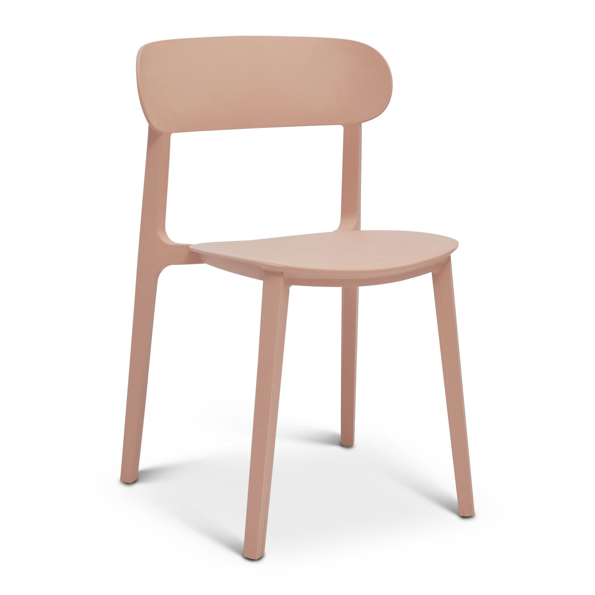 Metro Spencer Eco-Friendly Outdoor Stacking Chair Set of 4 - Dusty Rose by Urbia - product view