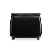 Cabochon Nightstand Piano Black 34" by Caracole