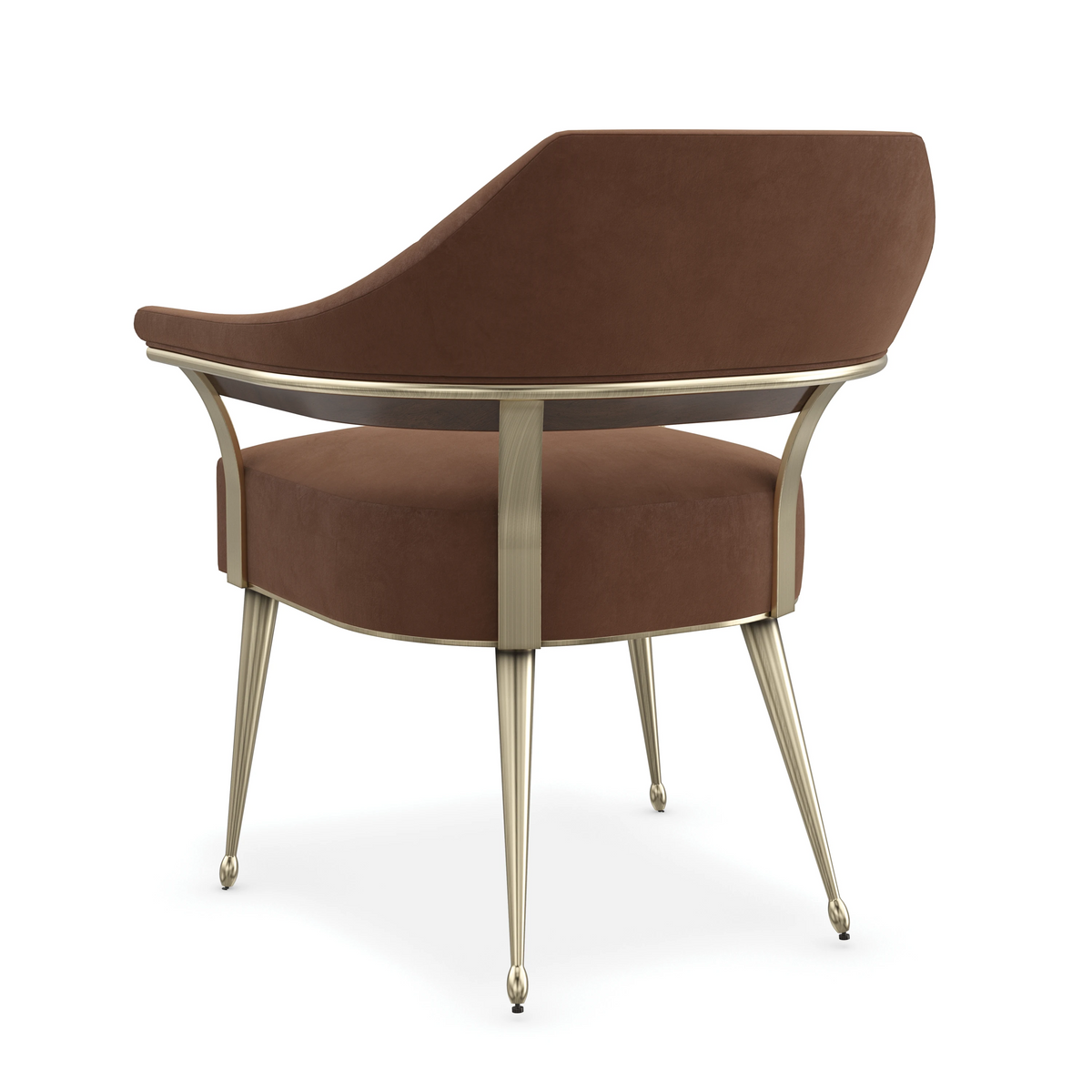 Louisette - Chestnut Champagne Gold Accent Chair 30.75" by Caracole - view 7