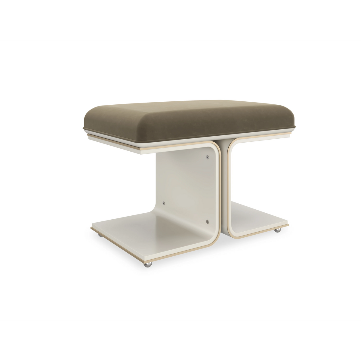 Balance Beam-Pewter Brushed Gold Bench 25" by Caracole - view 2