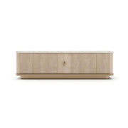 Rhythm Rectangle Cocktail Table Neutral Metallic 54" by Caracole