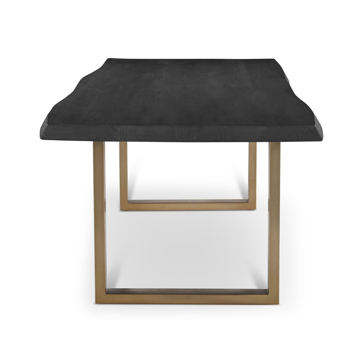 Brooks Dining Table U Base 40" x 92" Ebonized Top - Brass Base by Urbia - detail 3