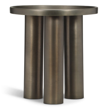 Eclat Sofia Industrial End Table - Industrial Nickel
